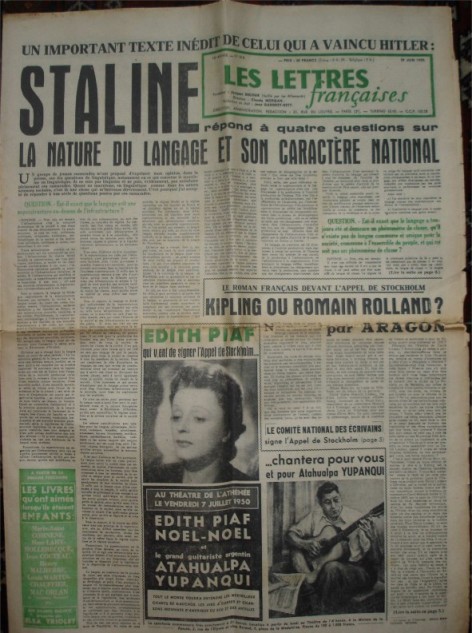 Les Lettres Françaises 29/06/1950