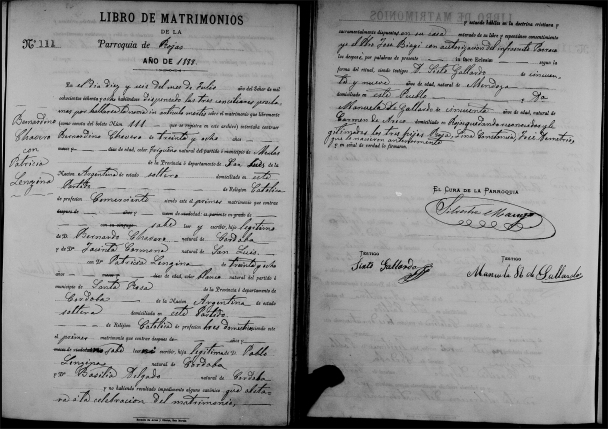 Casamiento de Bernardino Chavero y Patricia Lencina