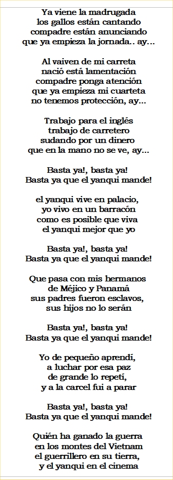 Basta Ya - letra
