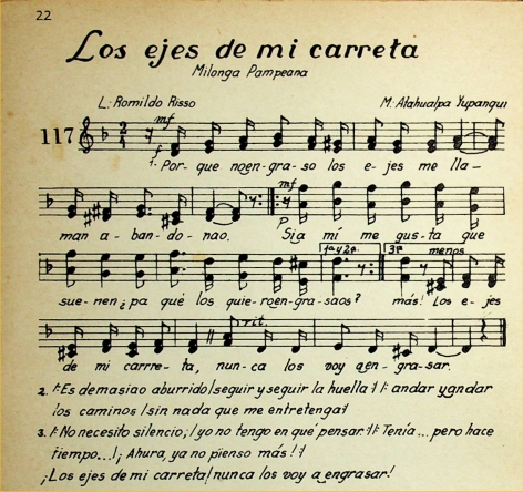 Los ejes de mi carreta - partitura